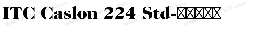 ITC Caslon 224 Std字体转换